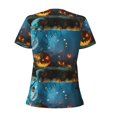 thumbnail image 4 of Naloa Spooky Halloween Print T-Shirts Short Sleeve V Neck Tees for Women Fashion Tops Trendy Lightweight Soft Casual Summer Outfits Clothes, 4 of 5