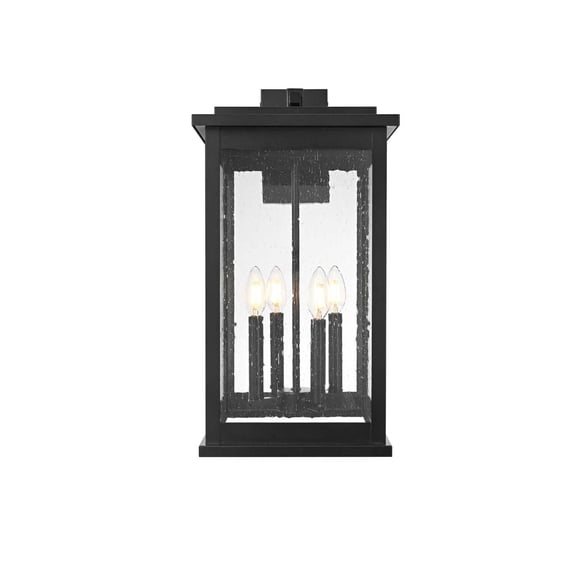 Elegant Lighting Ringgold 11" Outdoor Wall Sconce in Black