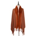 thumbnail image 5 of Prolriy Shawl Wraps for Women Solid Color Imitation Single Color Hanging Hair Fashion Scarf Versatile and Warm Scarf for Women Scarf for Women Brown, 5 of 6