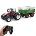 thumbnail image 2 of Remote Control Tractor, 1 : 24 Scale 2.4ghz Remote Control Tractor Toy With Trailer Gripper Hay Bales Screwdriver Cows - J, 2 of 5