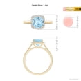 thumbnail image 4 of ANGARA Natural Classic Cushion 1.4 ct Aquamarine Halo Engagement Ring in 14K Yellow Gold for Women (Size-7mm) | March Birthstone, Anniversary, Jewelry Gift for Women | Natural Aquamarine Ring, 4 of 9