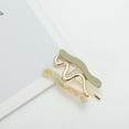 thumbnail image 5 of Unique Bargains 1 Pc Ponytail Buckle Hair Clip Two-color Wave Hair Ponytail Cuff for Women Gold Tone Green, 5 of 5