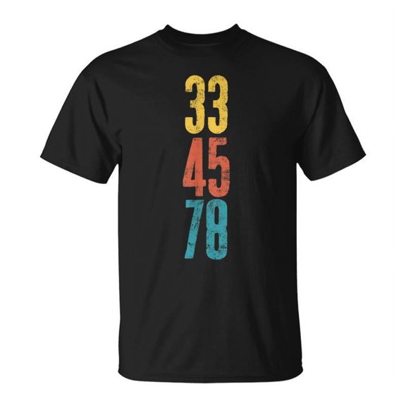 SR 33 45 78 Rpm Vinyl Record Collector Old Vintage T-shirt