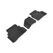 3D MAXpider Custom Fit Kagu Floor Mat (Black) for Mercedes-Benz E-Class SEDAN/E43 AMG Sedan 2019-2023 - Second Row