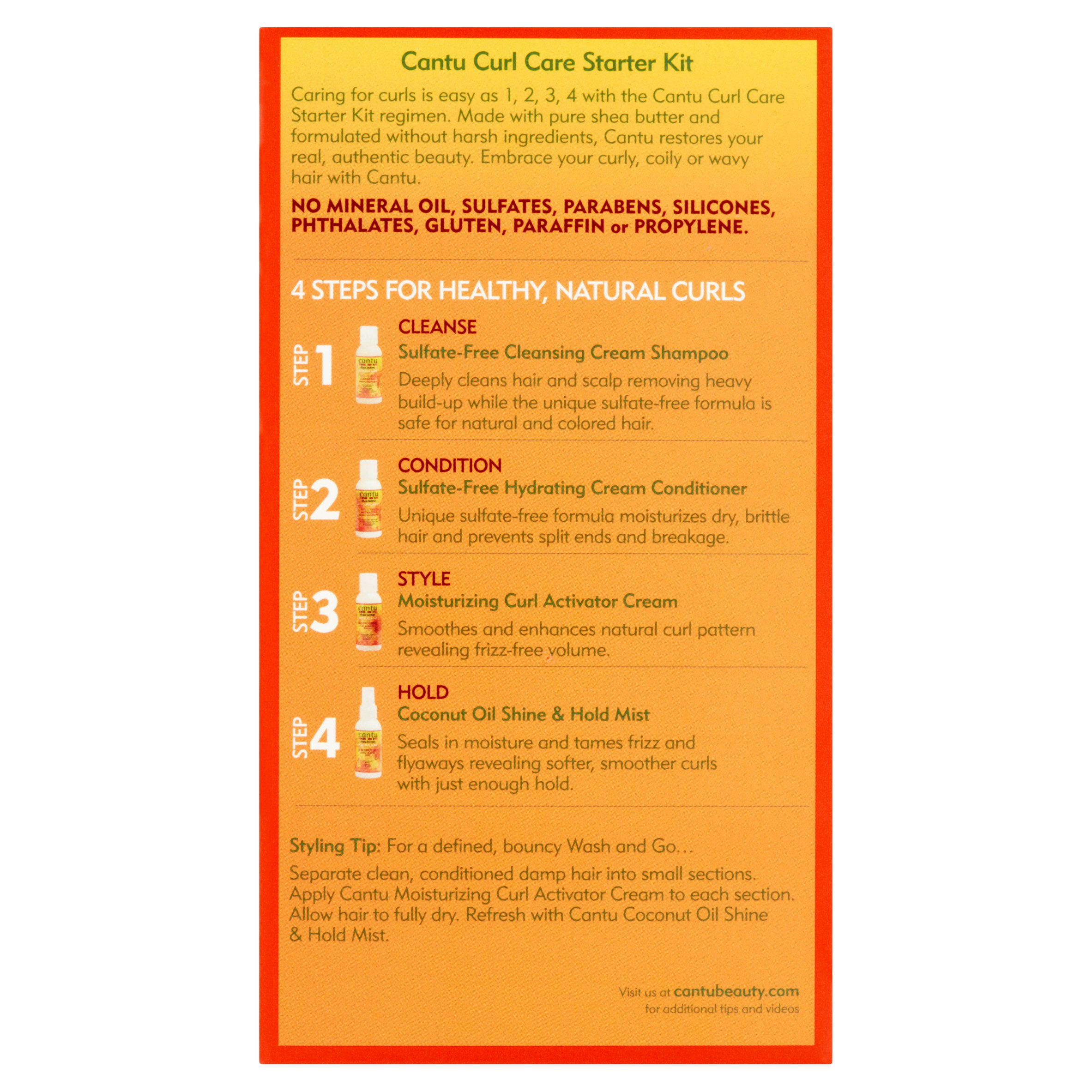 Cantu Shea Butter Curl Care Starter Kit 3 Fl Oz 4 Pack Walmart Com