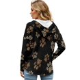 thumbnail image 2 of DISNIMO Dog Paw Printed Hoodies for Women Trendy Sweatshirts Long Sleeve Tunics Top Waffle Hoodies for Fall Winter, 3XL, 2 of 7