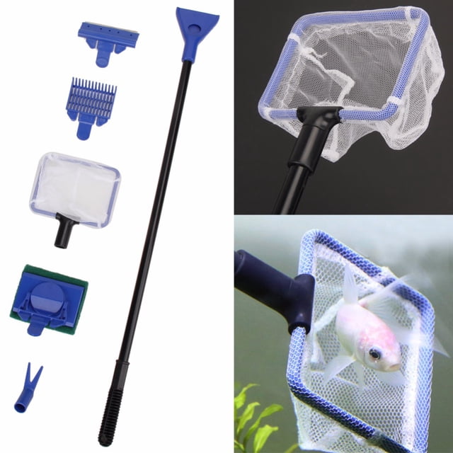 Kit de limpieza 5 en 1, raspador de algas para acuario, limpieza de vidrio Rojo Verde MX-0128821FYD