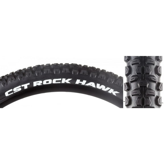 CST Premium Rock Hawk Tire 26x2.25 Black Steel Bead MTB Mountain Trail XC 26"