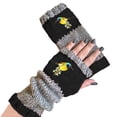 thumbnail image 2 of Winter New Ladies Fingerless Knitted Warm Half Finger Wool Gloves, 2 of 8
