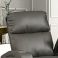 thumbnail image 4 of Modern Terry Collection, Upholstered Faux Leather with Electric Power Recliner Chair, Grey, 4 of 7