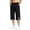 Black, variant on Mens Baggy Capri Pants 3/4 Below Knee Shorts Wide Leg Drawstring Sweatpants Athletic Long Shorts with Pockets Army Green,4XL