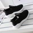 thumbnail image 1 of Zapatillas de deporte para mujer Zapatos para correr con cordones para caminar para actividades al aire libre (40) Negro DQrwqpou Tenis De Mujer Tenis De Hombre, 1 of 6