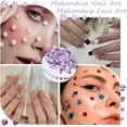 thumbnail image 6 of Flatback Pearls and Rhinestones Set Purple 3mm-10mm Mixed Size Half Round Flat Back Resin Rhinestone Multi Color Bulk for Crafts Art Face Jewelry Nail Shoes Decoration Makeup 1bag, 6 of 6