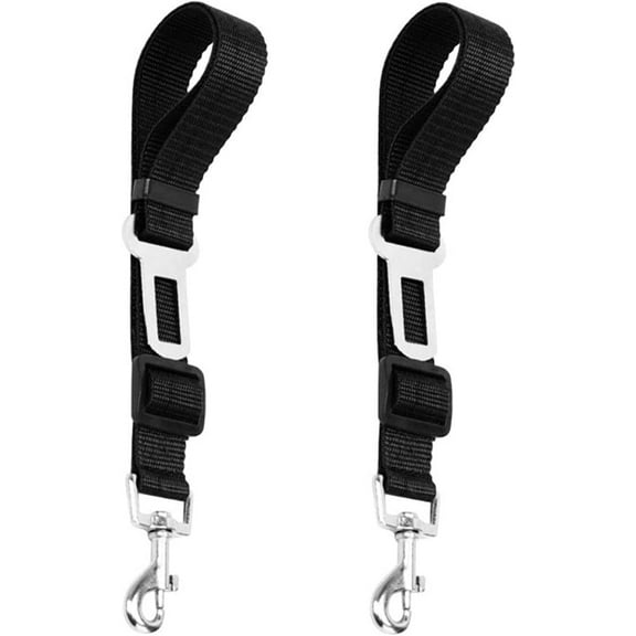 Dog Seat Belts, Siloon Pet Seat Belts, 2 Pack Dog Car Seat Belts, Adjustable Pet Seat Belts for Dogs, Cats and Pets(Black)