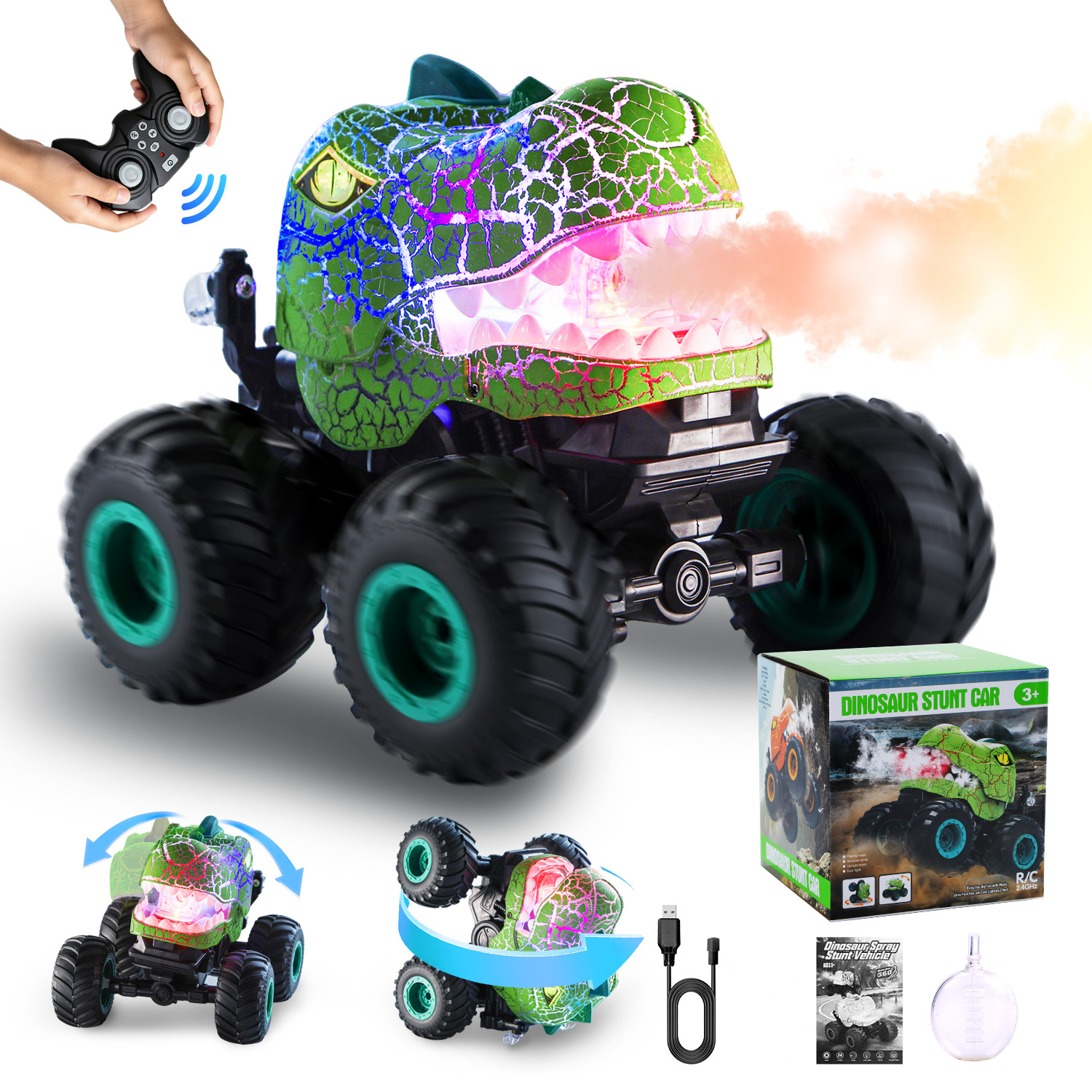 JoyStone Dinosaur RC Car with Mist Spray