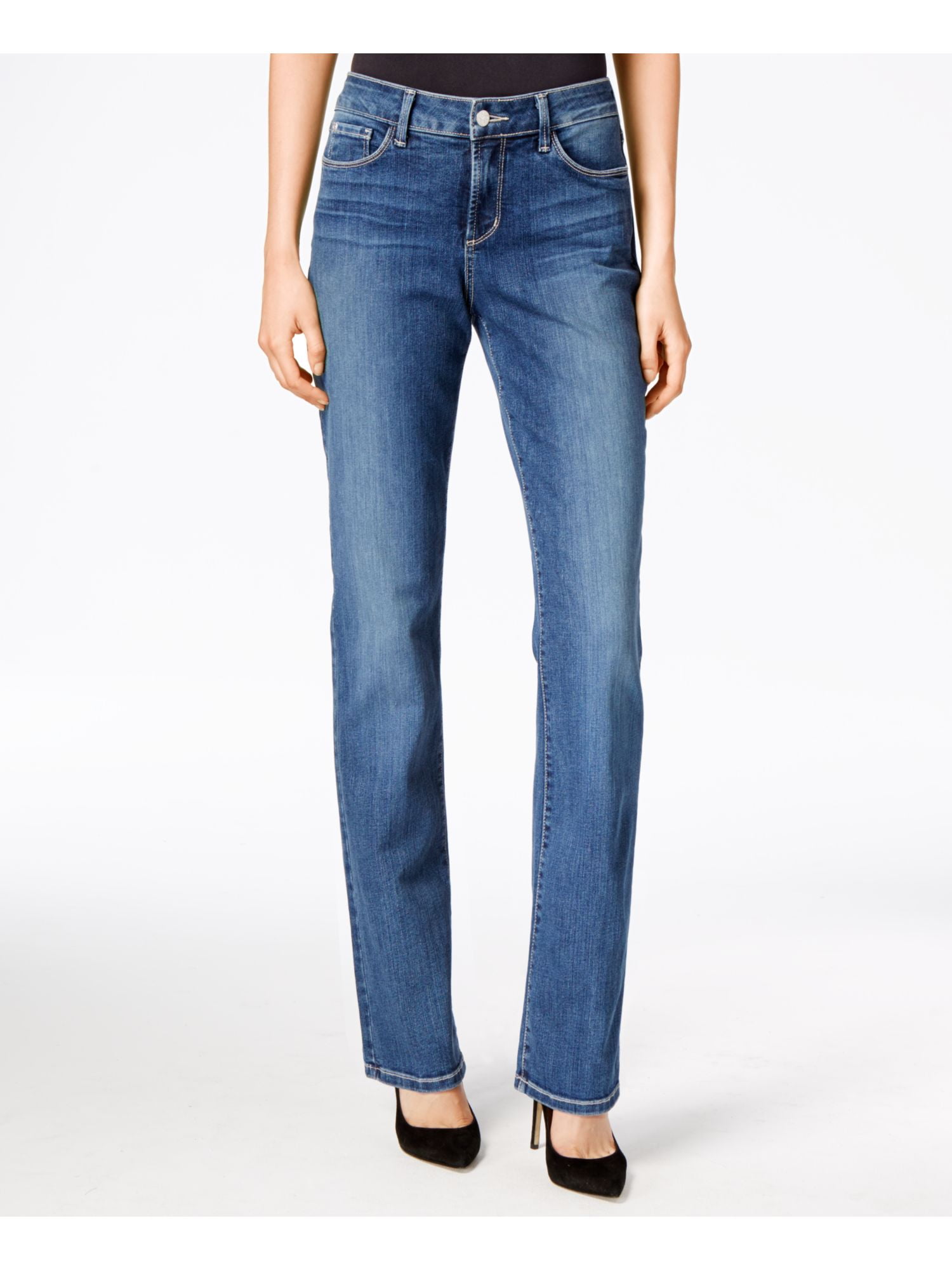 NYDJ - NYDJ Womens Blue Straight leg Jeans Size 4 - Walmart.com