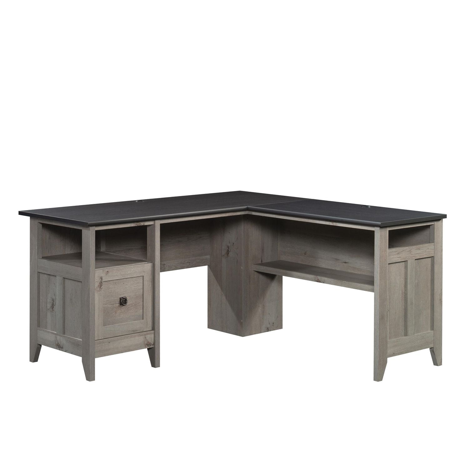 Sauder August Hill L-Desk in Mystic Oak Finish