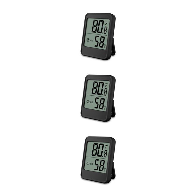 Wosthever Mini termómetro digital Temperatura del hogar Medidor alimentado por Humedad del invernadero Medidor LCD Bebé Guardería Type1 NO1