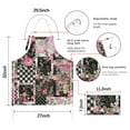 thumbnail image 7 of Pioneer Flower Floral Print Pattern Apron-Garden Aprons for Women with Pockets-Cotton Linen Waterproof Kitchen Cooking Gardening Aprons Adjustable for Kitchen,Cooking,BBQ and Salon 33x27 Inch, 7 of 7