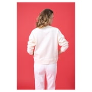 Women's Terez Cream New York Yankees Oversized Gemstone Logo Sweatshirt