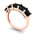 thumbnail image 2 of 2.5 ctw Wedding Band for Women - 18K Rose Gold Natural Onyx Stackable Eternity Ring, 2 of 6