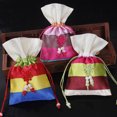 thumbnail image 2 of Juego de bolsas de regalo con cordón a rayas de estilo coreano, 10 piezas, 2 of 3