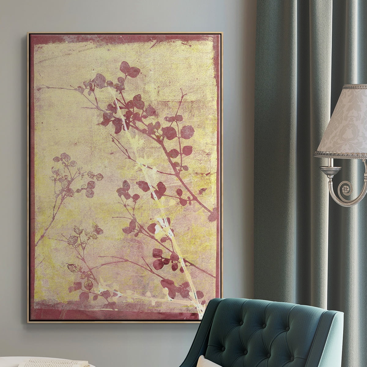Boundless V Framed Premium Gallery Wrapped Canvas - Ready to Hang - 25 x 37 - Natural Wood Floating Frame