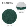 thumbnail image 2 of Uxcell 12pcs Scrubber Scouring Pads 180 Grits 4" Drill Power Brush Hoop and Loop Surface Conditioning Disc, Green, 2 of 6