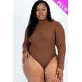 thumbnail image 6 of Turtle Neck Long Sleeve Bodysuit in Plus Size Ribbed Fabric, 6 of 11