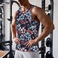 thumbnail image 5 of Logiee Flowers ad Butterflies Print Men's Workout Tank Top,Quick Dry Workout Tank Top,Gym Muscle Tee,Fitness Bodybuilding Sleeveless T Shirt-3X-Large, 5 of 7