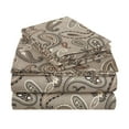 thumbnail image 3 of Superior Deep Pocket Paisley Cotton Flannel Sheet Set, King, Grey, 3 of 9