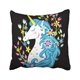 thumbnail image 1 of Cabeza de Unicornio Rosa Colorido ABPHQTO Con Diseño de Flores Funda de almohada Blanca 45x45 cm, 1 of 1