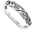 thumbnail image 4 of Flower Leaf Nature Rebirth Ring .925 Sterling Silver Band Jewelry Female Male Unisex Size 5, 4 of 4