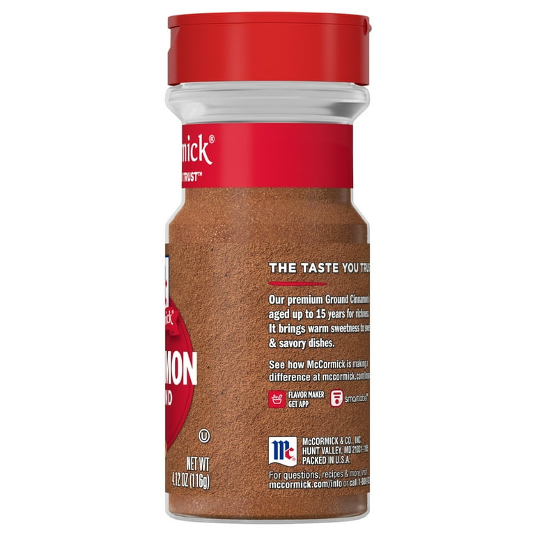 McCormick Ground Cinnamon 4.12 oz Bottle Kosher Ground Spice for