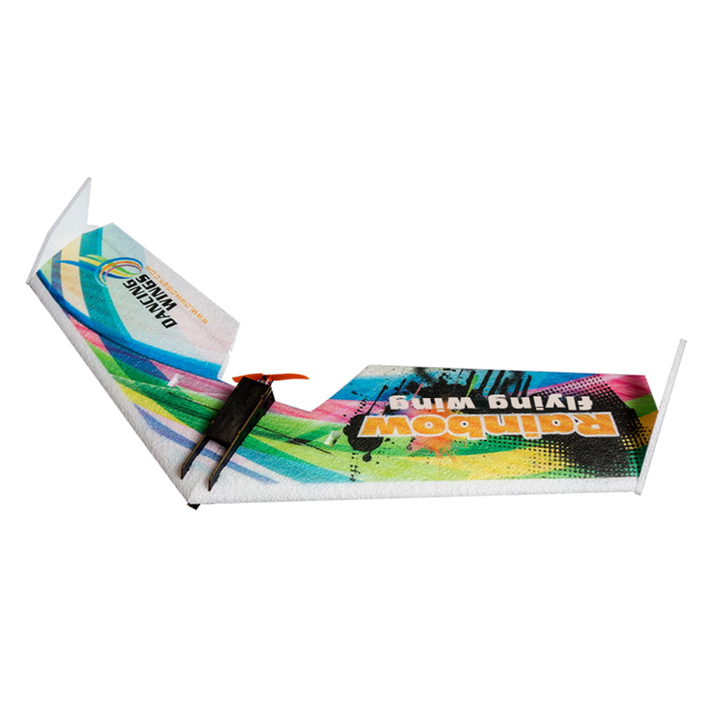Dancing  Hobby E0511 Rainbow Flying Wing V2 RC Airplane 800mm Wingspan S1M6 