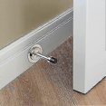 thumbnail image 1 of 2 Pack Stainless Steel Door Stops Wall Mounted & Fittings, Self-adhesive Door Stopper With Rubber Buffer, Screw Fixing Or Stick On Wall Or Sk, 1 of 5