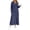 Navy, variant on Levmjia Womens Solid Hooded Maxi Dress V Neck Button Long Sleeve Drawstring Waist Loose Casual Long Dress Daily Wear Autumn Winter