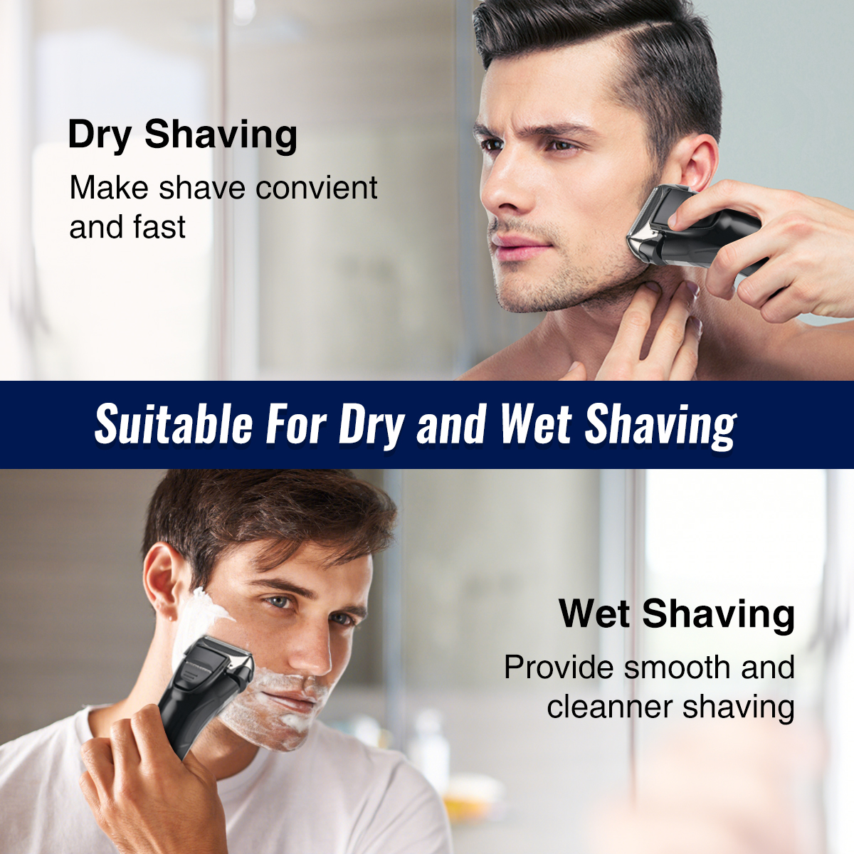 Pritech Electric Razor for Men, Cordless Rechargeable photo 4
