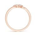 thumbnail image 2 of ANGARA Natural 0.1 Ct. Diamond Heart Ring in 14K Rose Gold for Women (Ring Size: 11.5), 2 of 8
