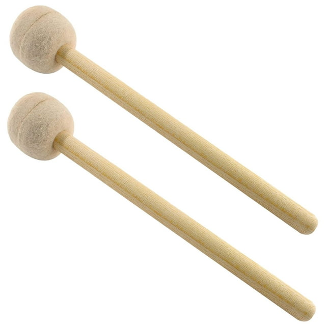 2 baquetas de fieltro para percusión de bajo de 12,80 pulgadas, accesorio portátil para instrumentos musicales, ideal para practicar en bandas de bar
