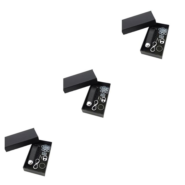 Inteprter Bolsa para llaves Soporte de estructura compacta Organizador de llaves Diseño simple Regalo del día del padre Llavero multifuncional Fibra de Type1 NO1 Inteprter CBP359615