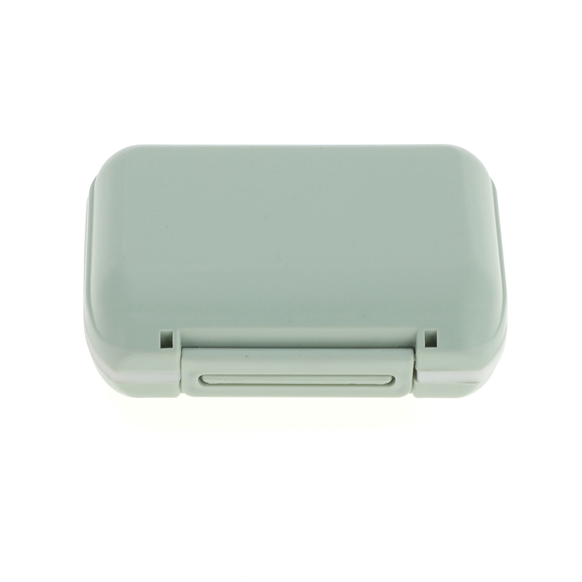 Unique Bargains 7 Grids Double Layer Pill Box 1 Pc Light Gray Green