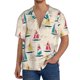 thumbnail image 1 of Fotbe Reto Marine Nautical Camisa Estampada de Manga Corta para Hombre, Casual de Verano, Estilo Playero, Sin Arrugas-Medium, 1 of 5