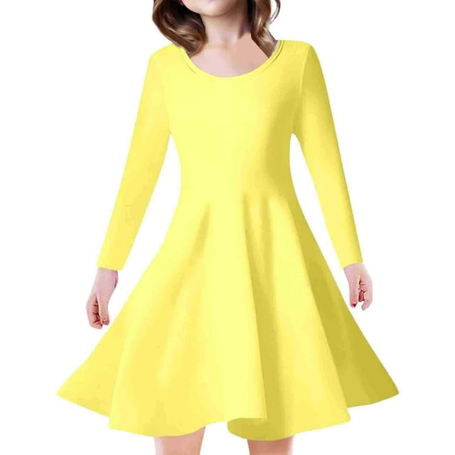Robes d'Adolescent Été Style Occidental Manches Courtes Petit Châle Floral Style Princesse Robe de Demoiselle d'Honneur Jaune 4-5 Ans