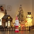 thumbnail image 4 of JLFNYA Long Leg Christmas Plush Doll 19.69 Inches/ 50 cm Snowman Santa Claus Christmas Doll Standing Plush Doll for Christmas Holiday Decoration, 4 of 6