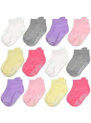 Kids Non Slip Toddler Boy Grip Socks 12 Pairs Anti Skid Sticky Socks for  3-5 Years Infants Baby Children