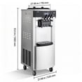 thumbnail image 6 of VEVOR Commercial Ice Cream Machine, 20-28L/H Yield, 2200W 3-Flavor Freestanding Soft Serve Ice Cream Maker with 2 x 6L Hoppers & Hopper Agitation, Pre-Cooling Self-Cleaning for Snack Dessert Shops, 6 of 9