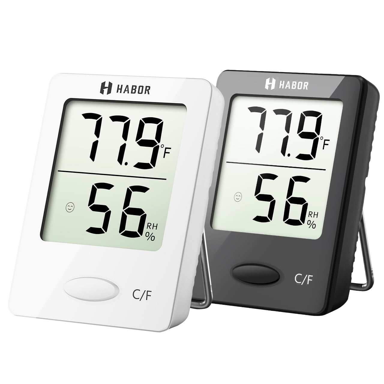 Habor Humidity Gauge Thermometer Indoor (2 Pack), Superior Mini Digital Hygrometer Indoor