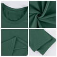 thumbnail image 6 of Domuza Shirts for Men Big and Tall Crew Neck Long Sleeve Cotton Blend T Shirts Spring Fall Trendy Casual Solid Knitted Basic Tops Dark Green L, 6 of 6