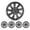 Black Matte, variant on (4-Pack) 14" Universal Wheel Rims Cover Hubcaps Snap-On ABS Hub Caps for Car,Truck,SUV(14-inch,Matte Black Painted)